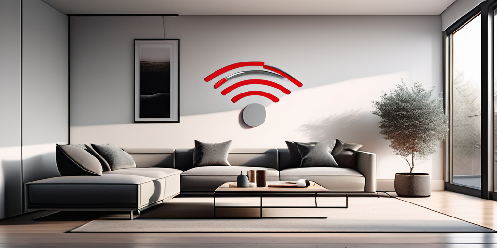 vodafone signal booster modernes design wohnzimmer verbesserte konnektivitaet digitale symbole technologie